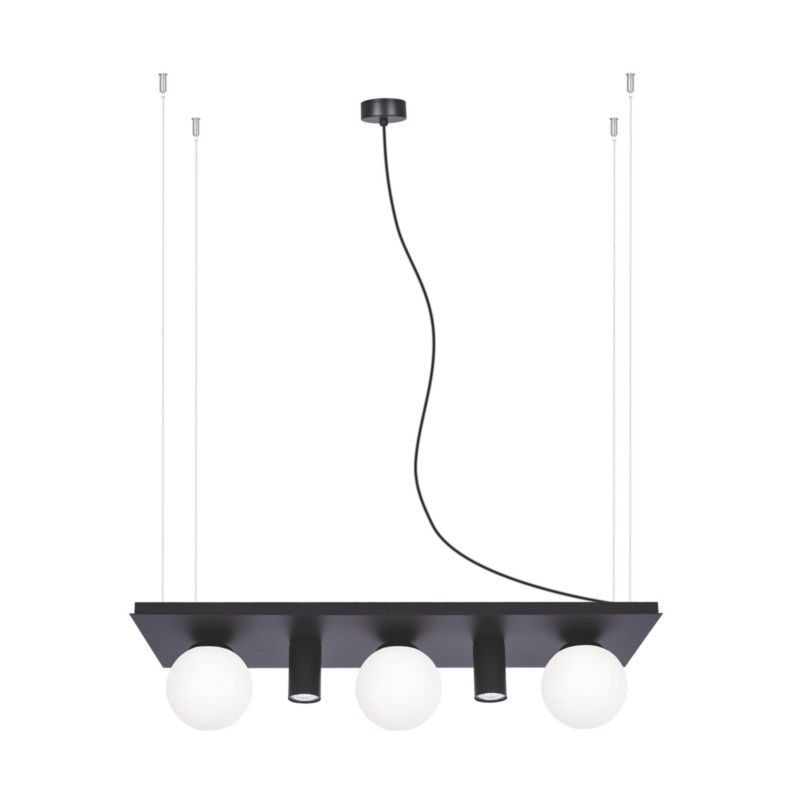 Lampa wisząca Zuma Line Plant 0681 czarno-biała nad stół 5xGU10 / E14 x 10W 1 szt.