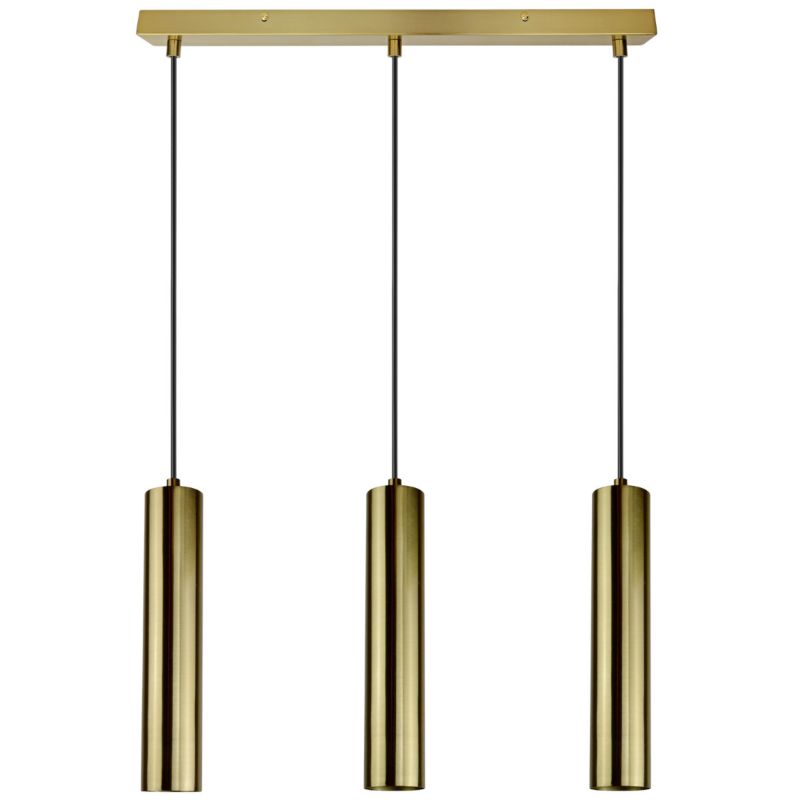 Lampa wisząca Polux Napoli złota 3 tuby nad stół 3xGU10 x 8W 1 szt.