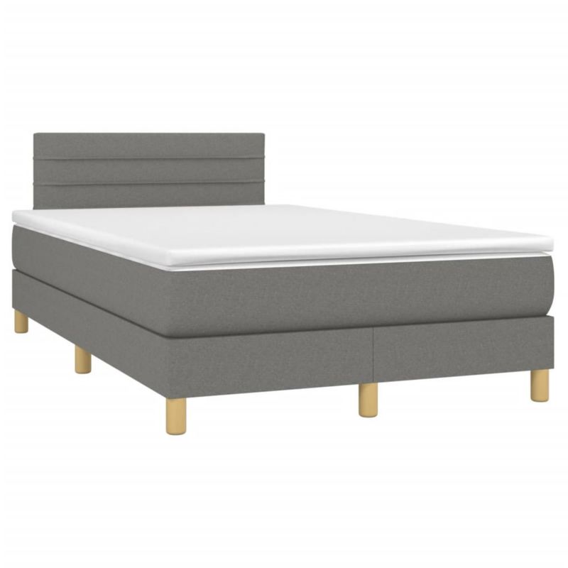 Łóżko kontynentalne WaszeMeble 120x190 cm ciemnoszare WM-3269780 1 szt.