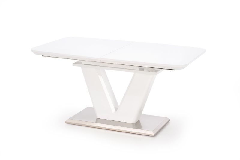 Stół Halmar MISTRAL 160(220)x90 biały/srebrny rozkładany 1 szt