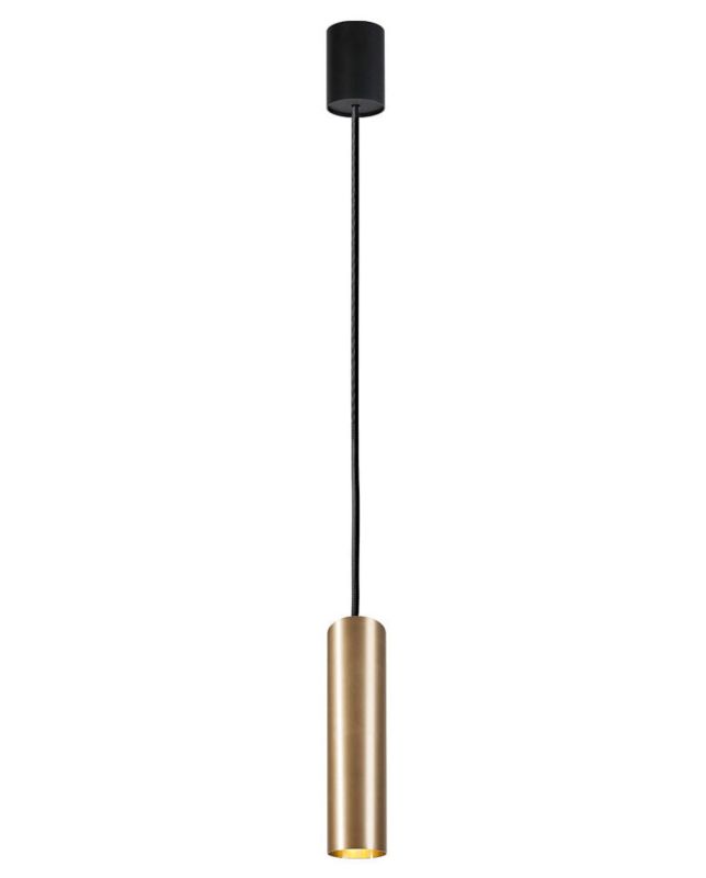 Lampa wisząca Nowodvorski Lighting Eye mosiężno-czarna punktowa tuba nad stół wyspę bar 1xGU10 x 10W 1 szt.