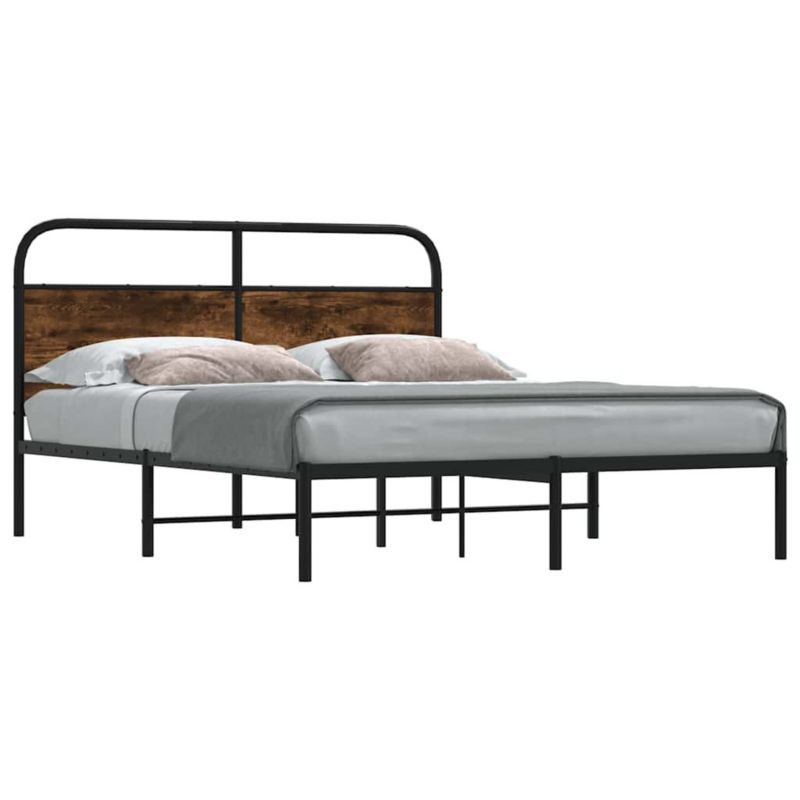 Łóżko metalowe WaszeMeble 140x190 cm brązowe WM-4100209 1 szt.