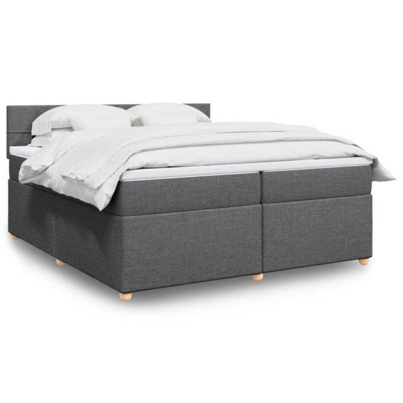 Łóżko kontynentalne WaszeMeble 200x200 cm ciemnoszara WM-3286788 1 szt.