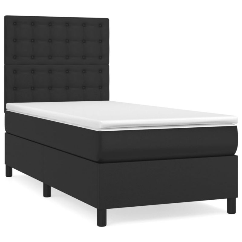 Łóżko kontynentalne WaszeMeble 80x200 cm czarne WM-3142809 1 szt.