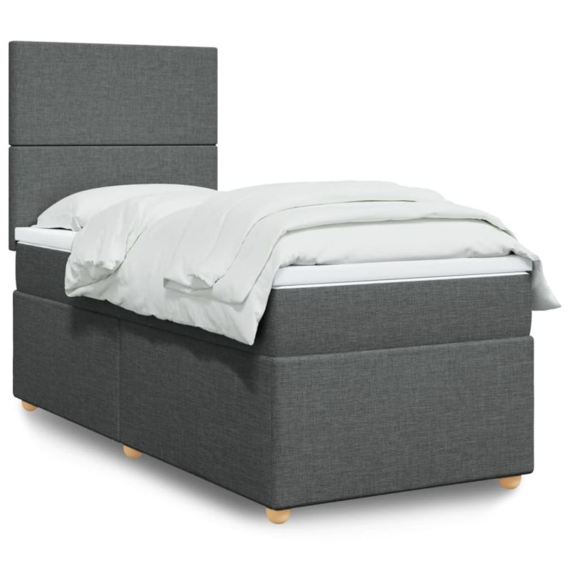 Łóżko kontynentalne WaszeMeble 100x200 cm ciemnoszara WM-3293485 1 szt.
