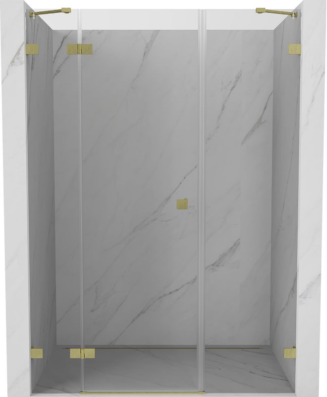 Drzwi prysznicowe Mexen Lunar złote 140 cm 1 szt.