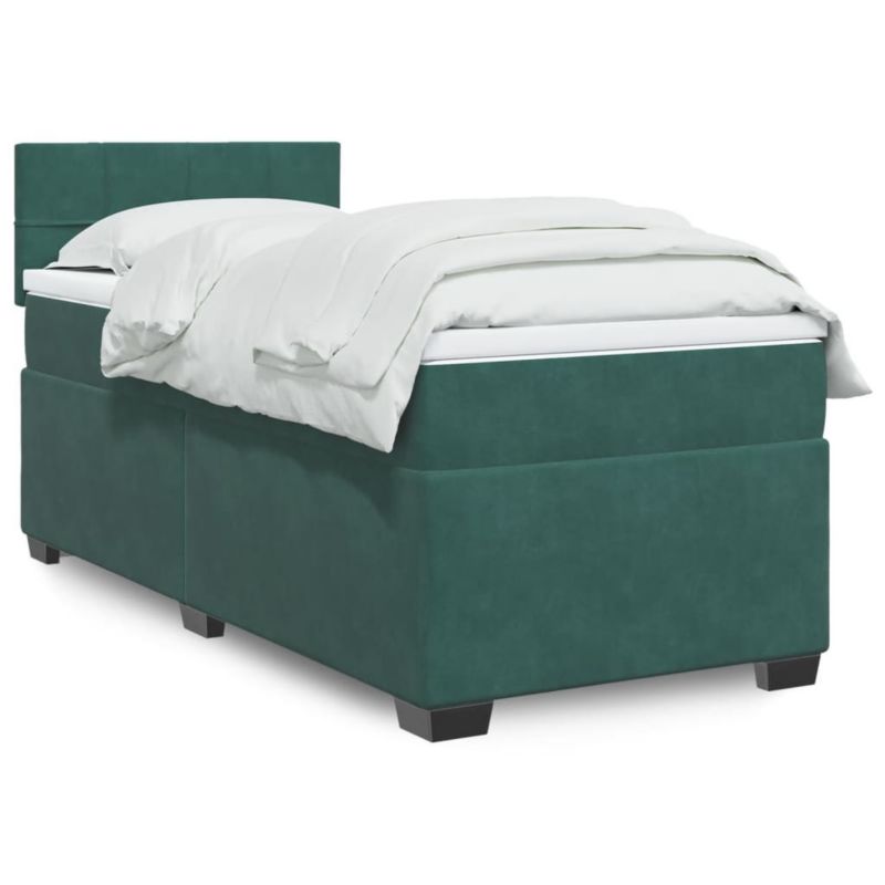 Łóżko kontynentalne WaszeMeble 100x200 cm zielone WM-3288537 1 szt.