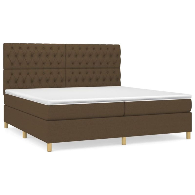 Łóżko kontynentalne WaszeMeble 200x200 cm brązowe WM-3142604 1 szt.