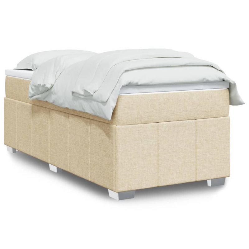 Łóżko kontynentalne WaszeMeble 100x200 cm kremowe WM-3285454 1 szt.