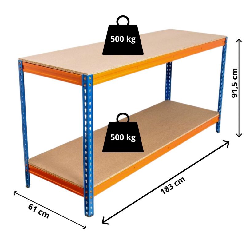 Stół warsztatowy Bauhus 183x91,5x61 cm roboczy do pakowania 1 szt.
