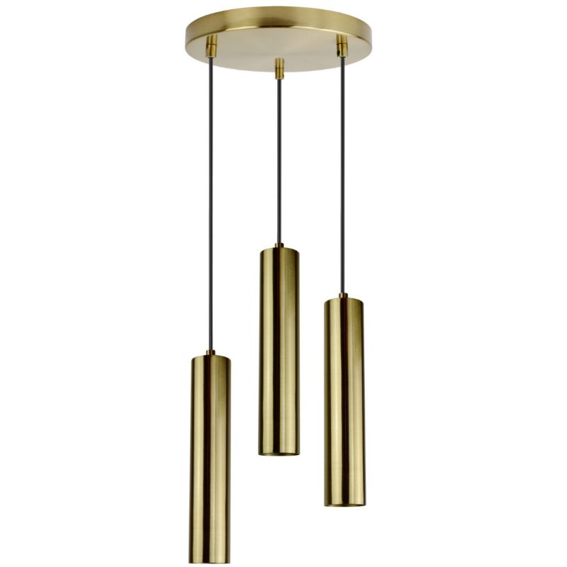 Lampa wisząca Polux Napoli złota punktowe tuby nad stół 3xGU10 x 8W 1 szt.