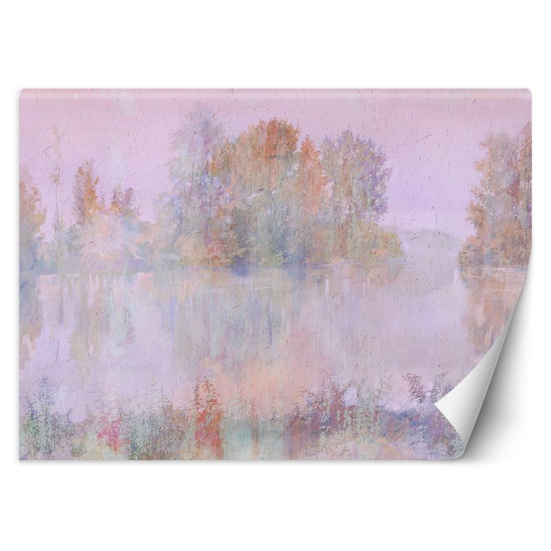 Fototapeta Feeby Widok na jezioro mgła akwarela 200x140 1 szt