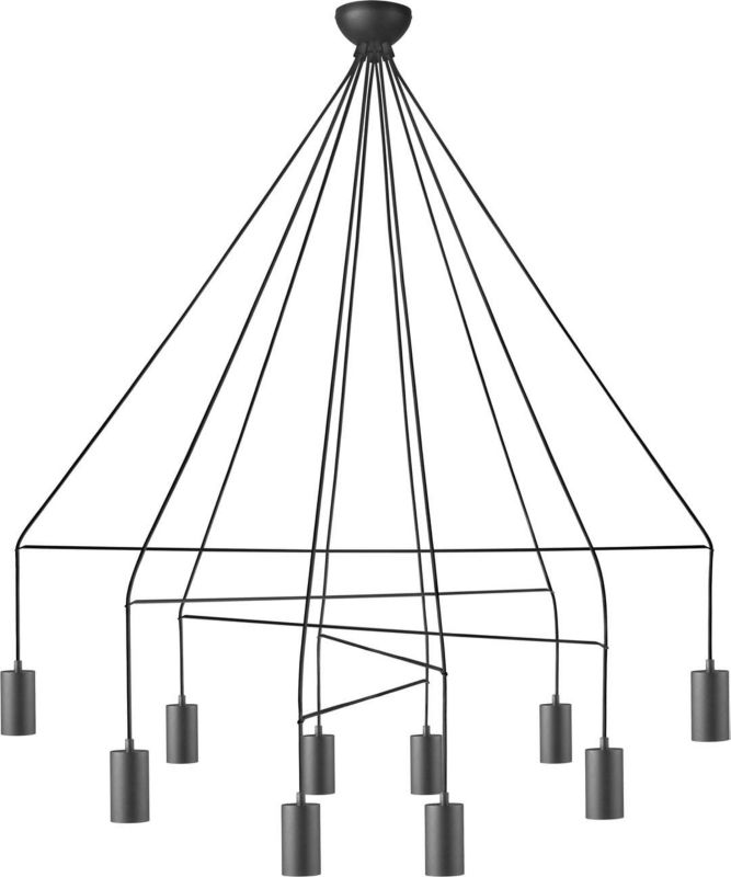 Żyrandol Nowodvorski Lighting Imbria czarny punktowy tuby nad stół wyspę bar 10xGU10 x 35W 1 szt.