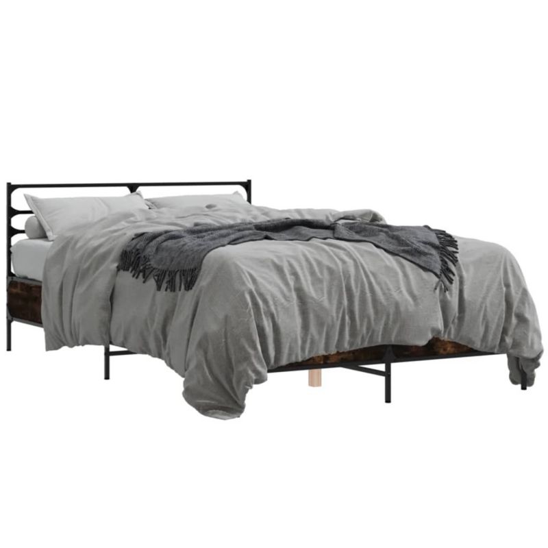 Łóżko metalowe WaszeMeble 135x190 cm brązowe WM-3280074 1 szt.
