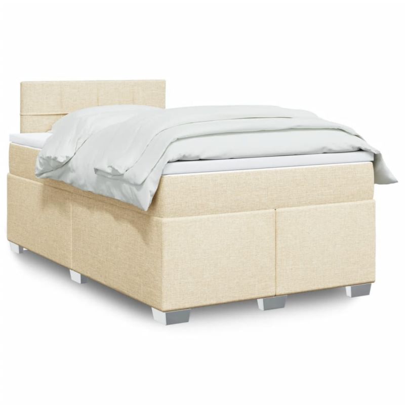 Łóżko kontynentalne WaszeMeble 120x190 cm kremowe WM-3285832 1 szt.