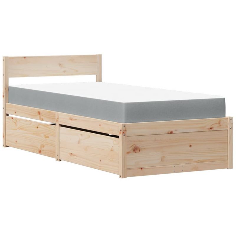 Łóżko tapicerowane WaszeMeble 90x190 cm brązowe WM-3281919 1 szt.
