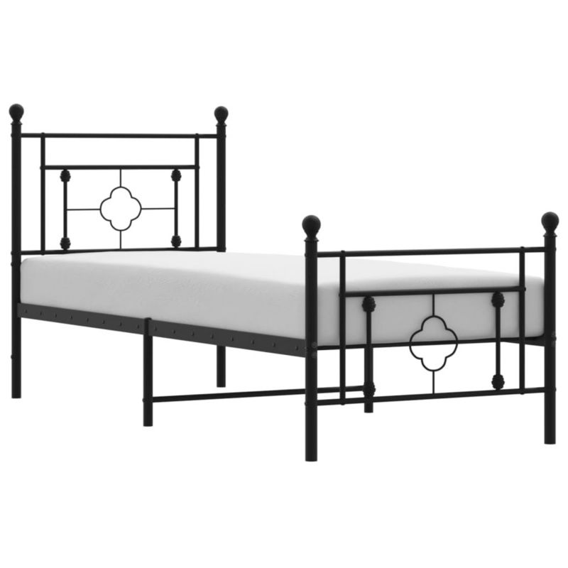 Łóżko metalowe WaszeMeble 75x190 cm czarna WM-374347 1 szt.