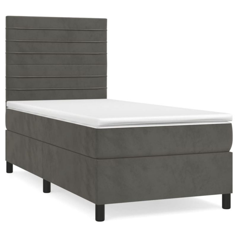 Łóżko kontynentalne WaszeMeble 100x200 cm ciemnoszary WM-3143068 1 szt.