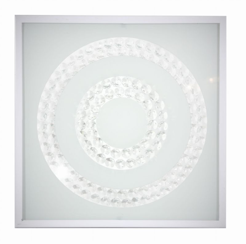 Plafon Candellux Lux biały LED 16W 4000K 1000lm IP20 wym: 5 x 29 x 29 cm szkło - 1 szt.