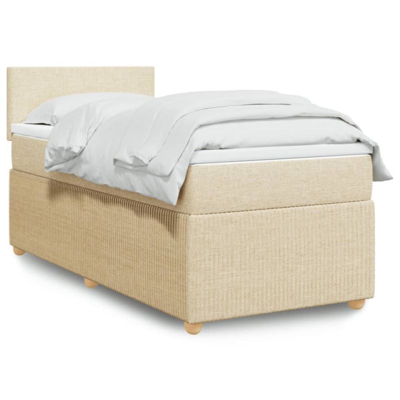 Łóżko kontynentalne WaszeMeble 80x200 cm kremowe WM-3287281 1 szt.