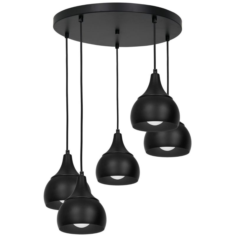 Lampa wisząca Luminex Aktan 3772 czarny matowy nad stół 5xE27 x 15W 1 szt.