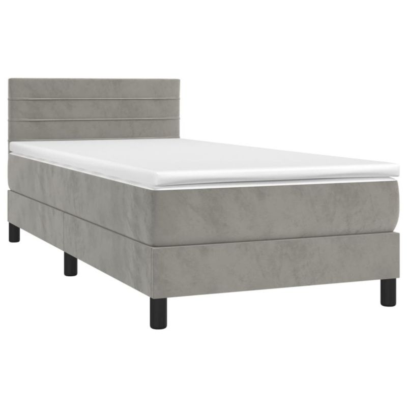 Łóżko kontynentalne WaszeMeble 90x190 cm szare WM-3134435 1 szt.