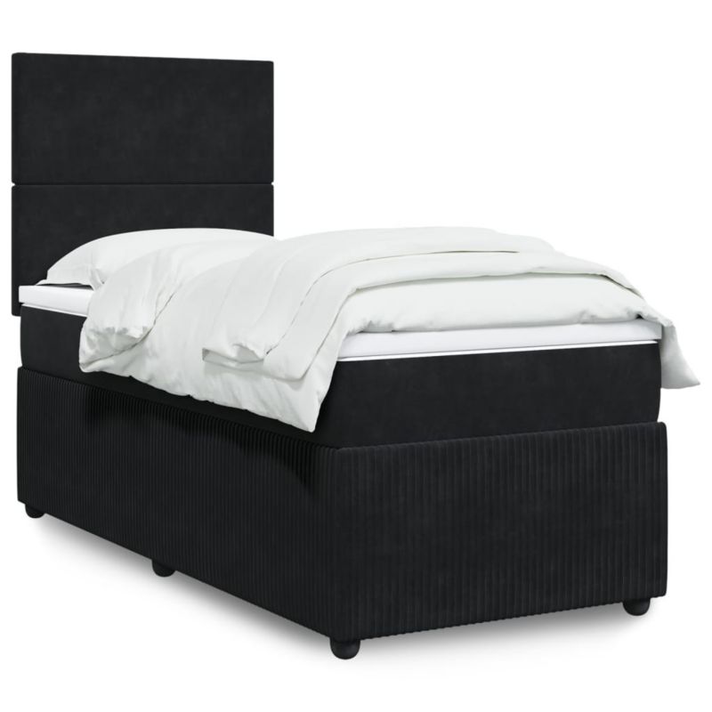 Łóżko kontynentalne WaszeMeble 100x200 cm czarne WM-3292258 1 szt.