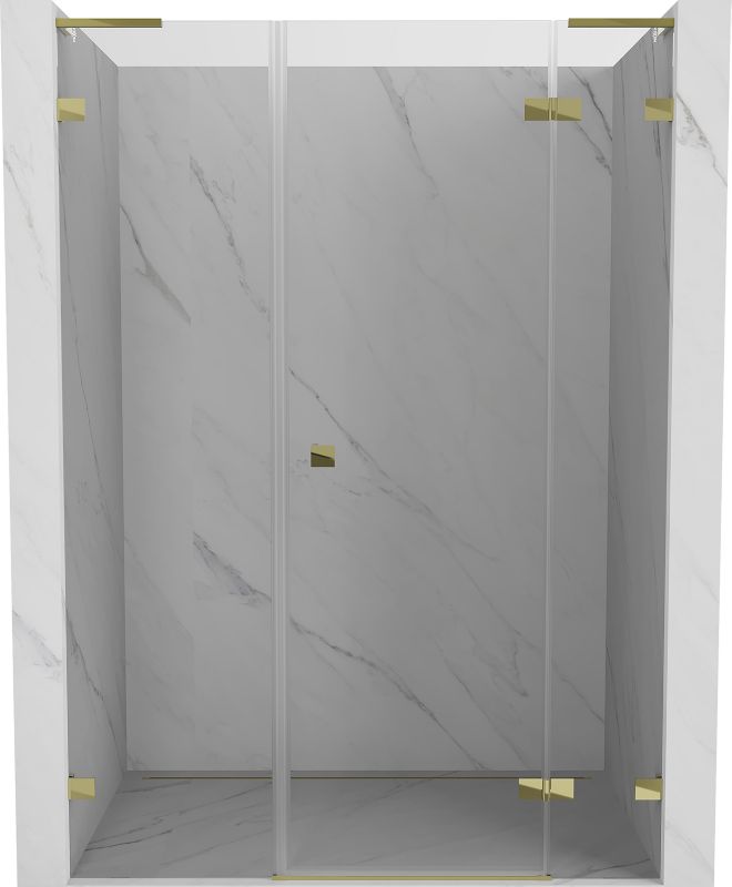 Drzwi prysznicowe uchylne Mexen Lunar L złote 130 cm 834SL-130-050-50-00-P 1 szt.