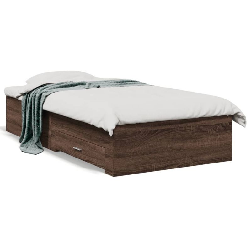 Łóżko drewniane WaszeMeble 75x190 cm brązowy WM-3280446 1 szt.