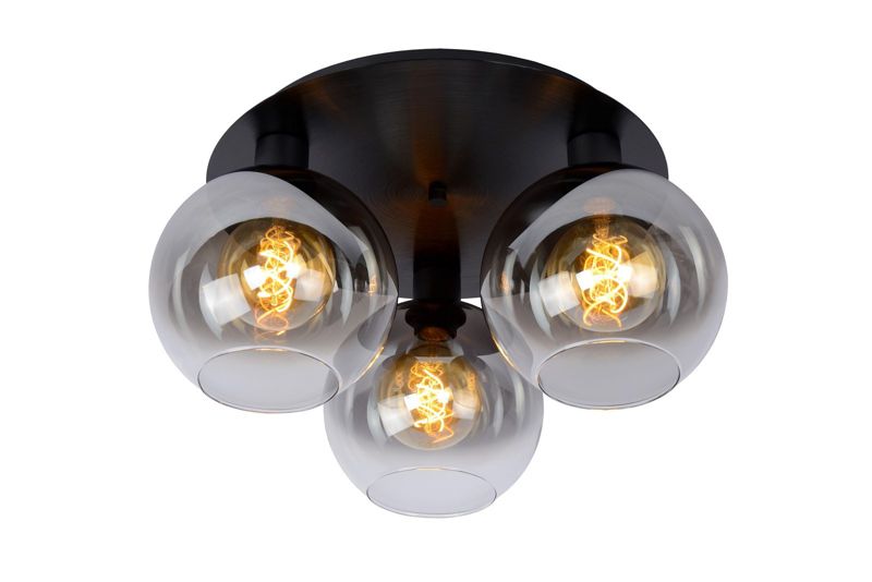 Lampa sufitowa wisząca Lucide Marius 1004 czarno-szara-odcienie szarości szerokość 50 cm 3xE27 x 60W 1 szt.