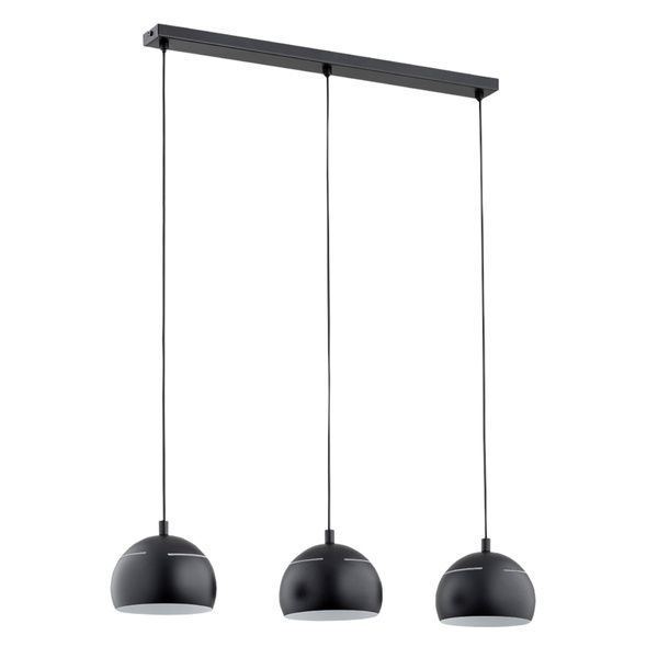 Lampa wisząca Alfa Plus czarna minimalistyczna 3xE14 x 15W 1 szt.