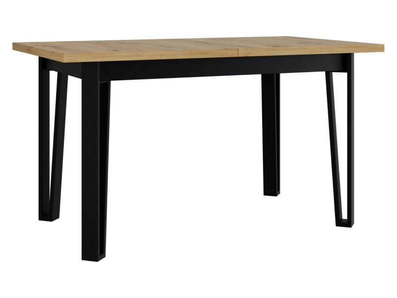 Stół MIRJAN 24 rozkładany Ikon 80 x 140/180 V dąb artisan/czarny metal 1 szt.