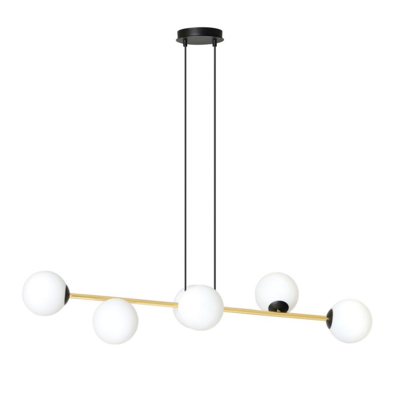 Żyrandol Emibig Gravity 9828 czarno-biały-złoty nad stół 6xE14 x 10W 1 szt.