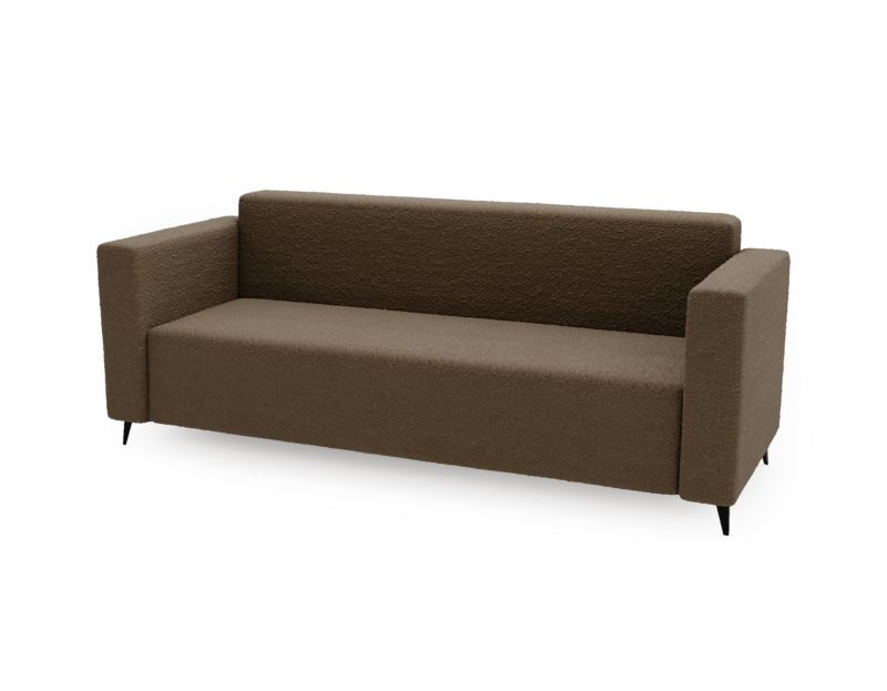 Sofa trzyosobowa Bettso Parma nowoczesna w tkaninie typu baranek brązowy 1szt.