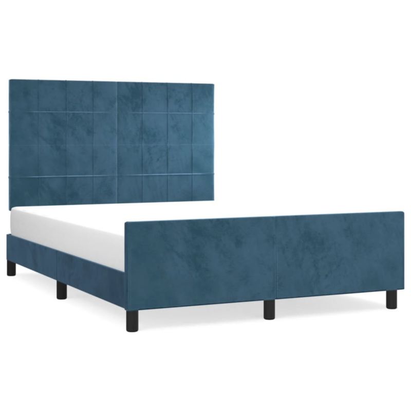 Łóżko tapicerowane WaszeMeble 140x190 cm ciemnoniebieska WM-3125755 1 szt.