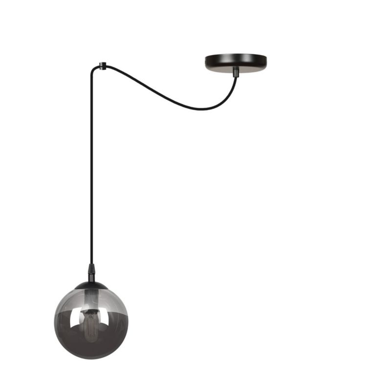 Lampa sufitowa Emibig Gigi czarna-grafit wym: 200 x 200 x 14 cm 1xE14 x 10W 1 szt.
