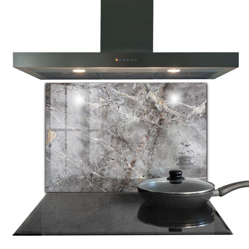 Panel ochronny Wallfluent 80x60 cm Szary Granit Marmur Szklany 1 szt.