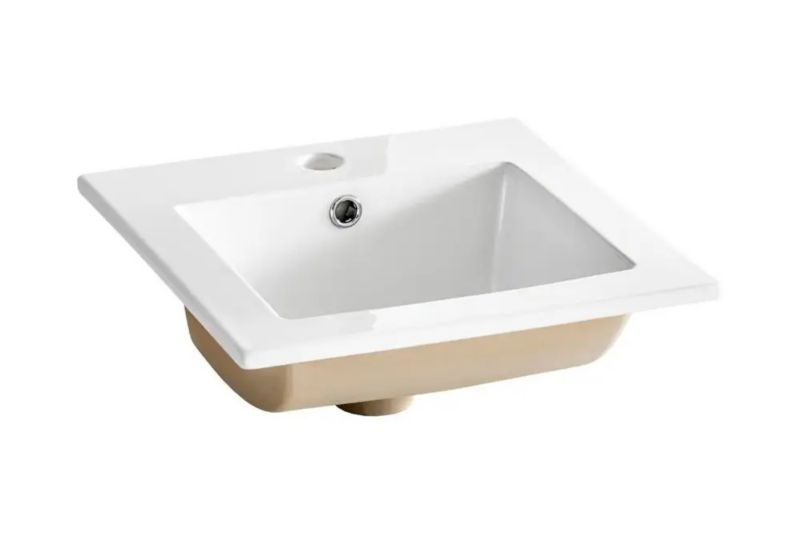 Umywalka meblowa Furnidea 40 cm wpuszczana biały mat kwadratowa ceramika 1 szt.