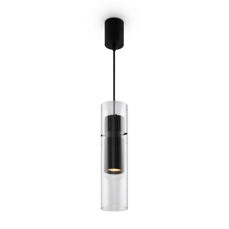 Lampa wisząca Maytoni Dynamics 3428 czarny matowa-transparentna tuba 1xGU10 x 50W 1 szt.