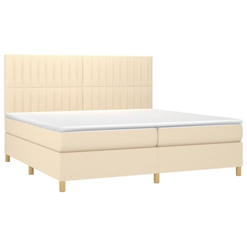Łóżko kontynentalne WaszeMeble 200x200 cm kremowe WM-3135626 1 szt.