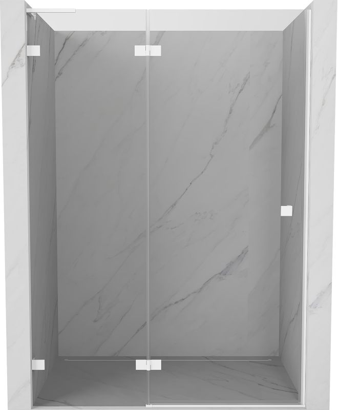 Drzwi prysznicowe uchylne Mexen Lunar L białe 135x200 cm 834L-135-000-20-00-L 1 szt.