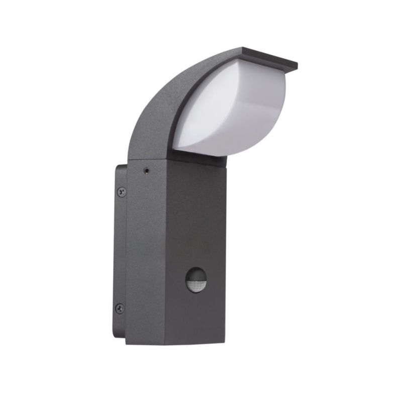 Kinkiet zewnętrzny z czujnikiem Kanlux Abete grafitowo-biały LED 7W 4000k 540lm IP44 wym: 20 x 10,5 x 10 cm aluminium - 1 szt.