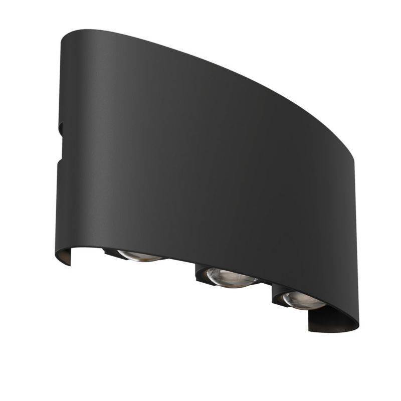 Kinkiet ścienny zewnętrzny Maytoni Strato czarno-transparentny LED 6W 3000K 600lm IP54 wym: 8 x 16,5 x 4,2 cm metal - 1 szt.