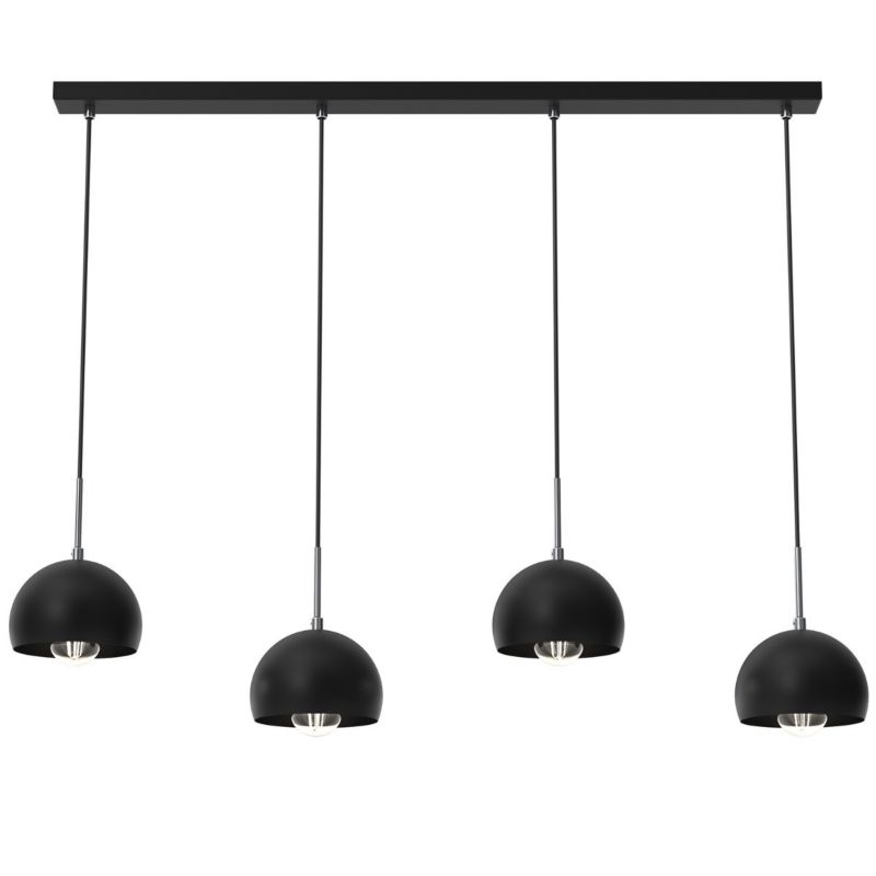 Lampa wisząca Luminex Cool czarny mat-chromowana wym: 110 x 100 x 15 cm 4xE27 x 15W 1 szt.