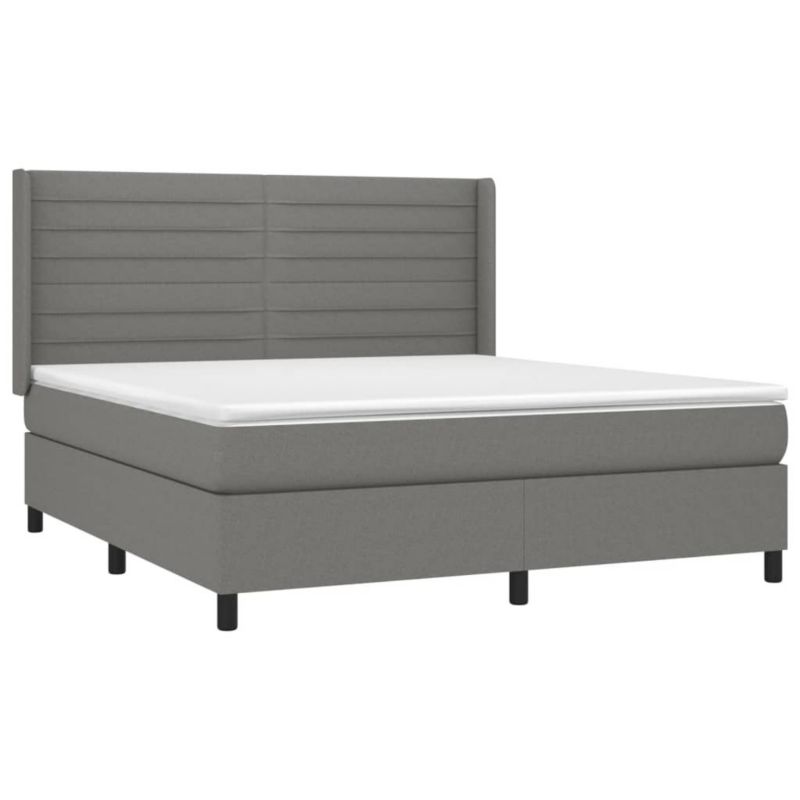 Łóżko kontynentalne WaszeMeble 180x200 cm ciemnoszara WM-3138414 1 szt.