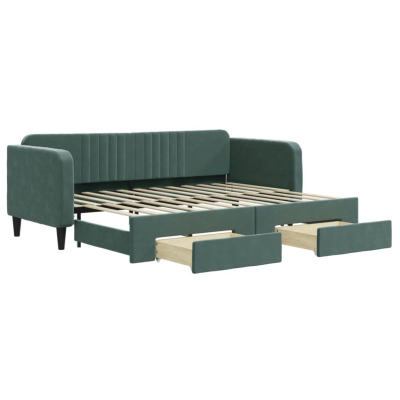 Łóżko dzienne WaszeMeble 80x200 cm rozsuwane zielone WM-3197106 1 szt.