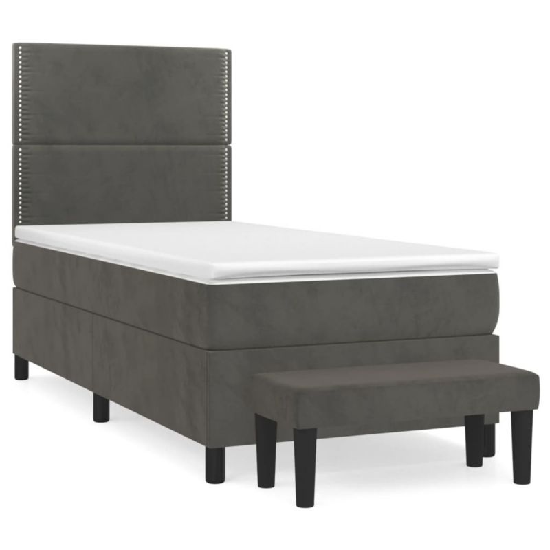 Łóżko kontynentalne WaszeMeble 90x190 cm ciemnoszary WM-3137756 1 szt.