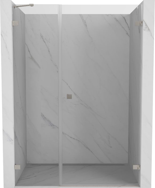 Drzwi prysznicowe Mexen Lunar-B transparent nikiel szczotkowany 140 cm 1 szt.