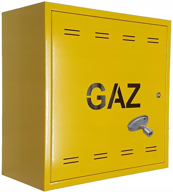 Skrzynka Gazowa FEINZ Metalowa 60X60X25 Żółta Drzwiczki Na Klucz 1 Szt.