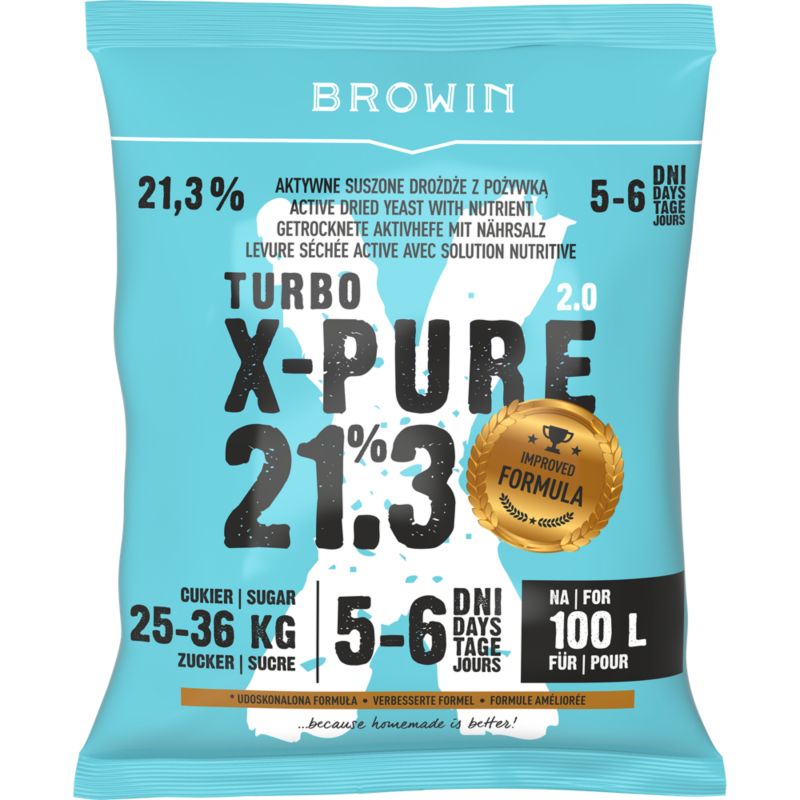 Drożdże Turbo X-Pure 21,3 % 100 l 360 g